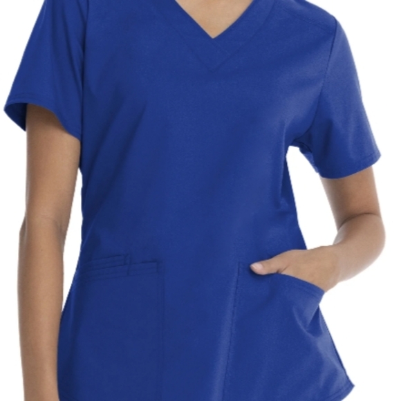 Scrubstar Tops - Scrubstar Royal Blue V-Neck Short Sleeve Top